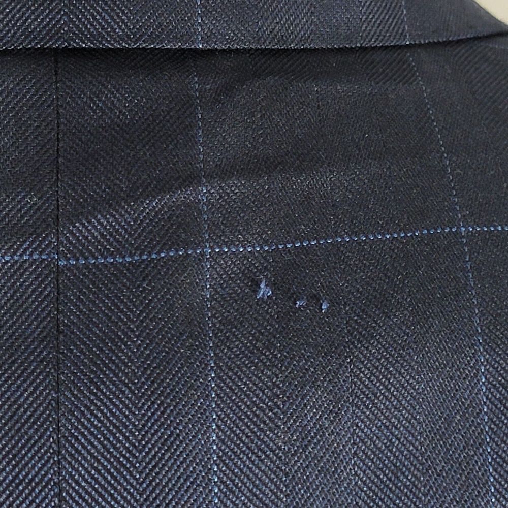 Canali‎ AL13320/00 Men's Sport Coat Blazer Two Button Navy Plaid Silk Wool 52XL - Picture 13 of 16
